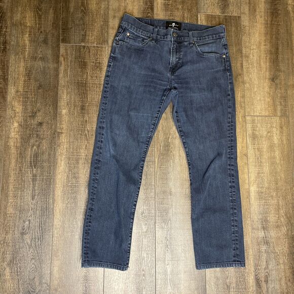 SEVEN 7 FOR ALL MANKIND Women’s Luxe Performance Standard Jeans Zip Fly Size 33 - Picture 1 of 5